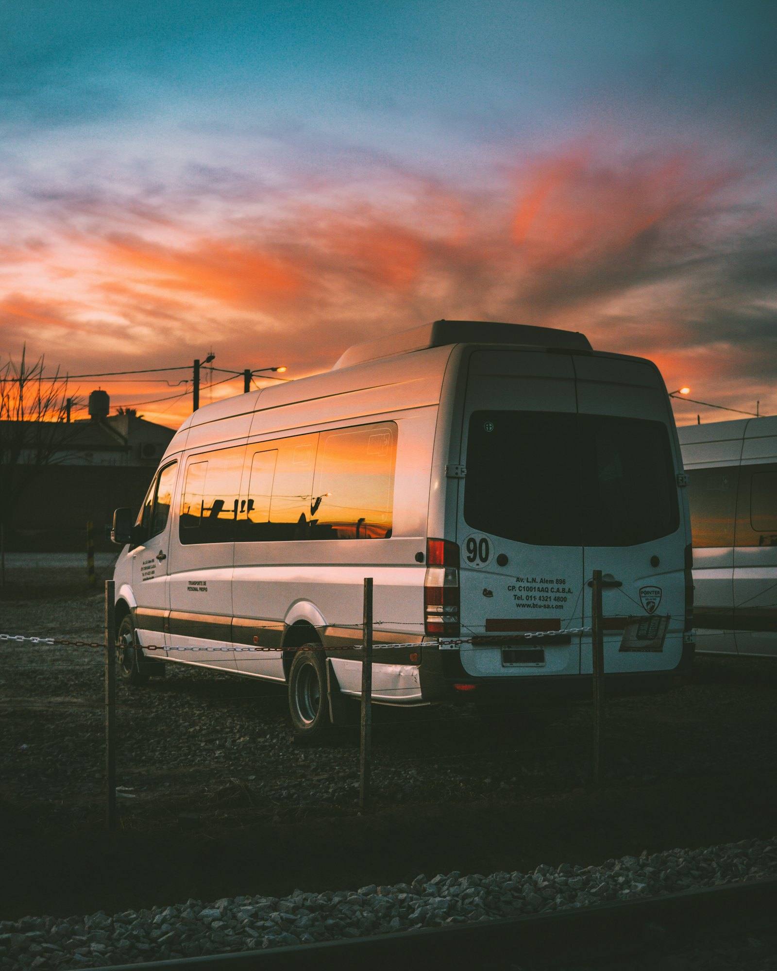 Forever Flower 20 LLC transport van parked in warm evening light, ready for the next ride